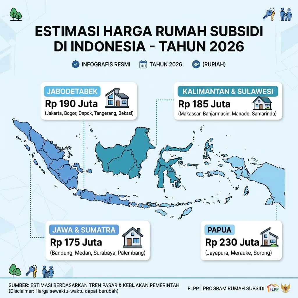 Subsidized House Prices 2026 by Region: Jabodetabek, Java, Sumatra, to Papua
