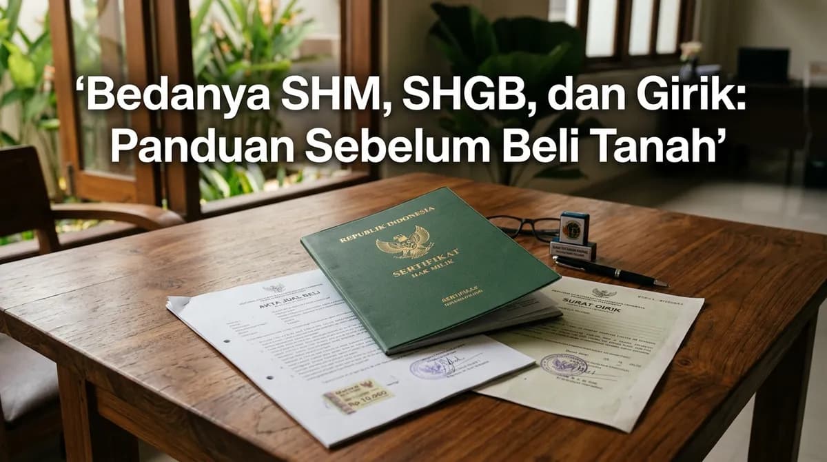 Bedanya SHM, SHGB, dan Girik: Panduan Sebelum Beli Tanah