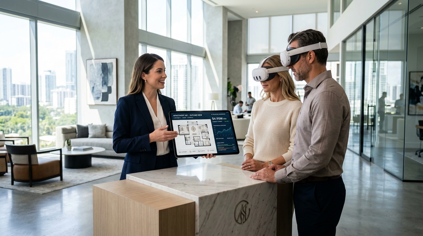 Agen Menampilkan Virtual Tour VR dan AI Valuation Dashboard