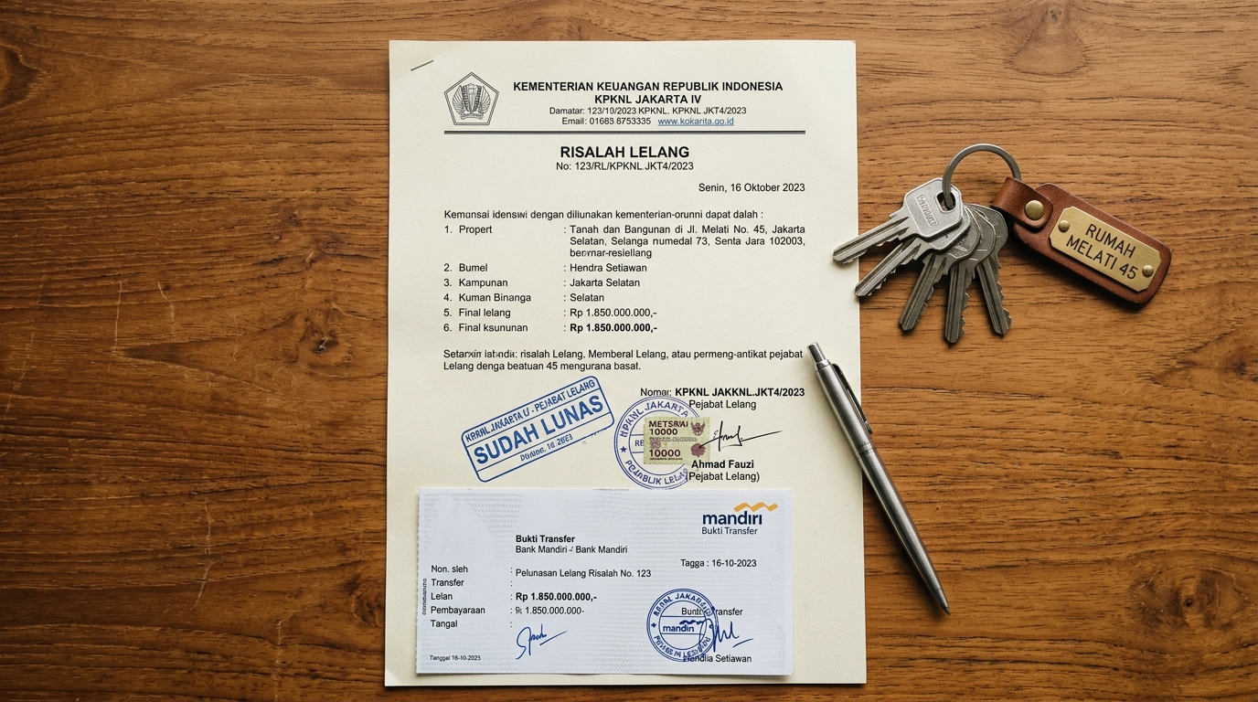 Dokumen Resmi Kutipan Risalah Lelang KPKNL untuk Balik Nama Sertifikat